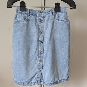 Gloria Vanderbilt Blue Pencil Skirt Knee-Length Casual